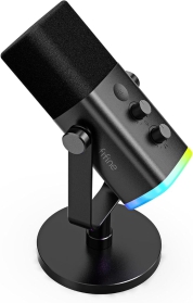 FIFINE Microfone dinâmico USB/XLR