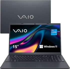 Notebook VAIO FE15 - Intel Core i5 12th, 16GB 512GB SSD, Tela 15,6'' Full HD Antirreflexo, Windows 11 Home - Cinza Grafite, VJFE54 ...